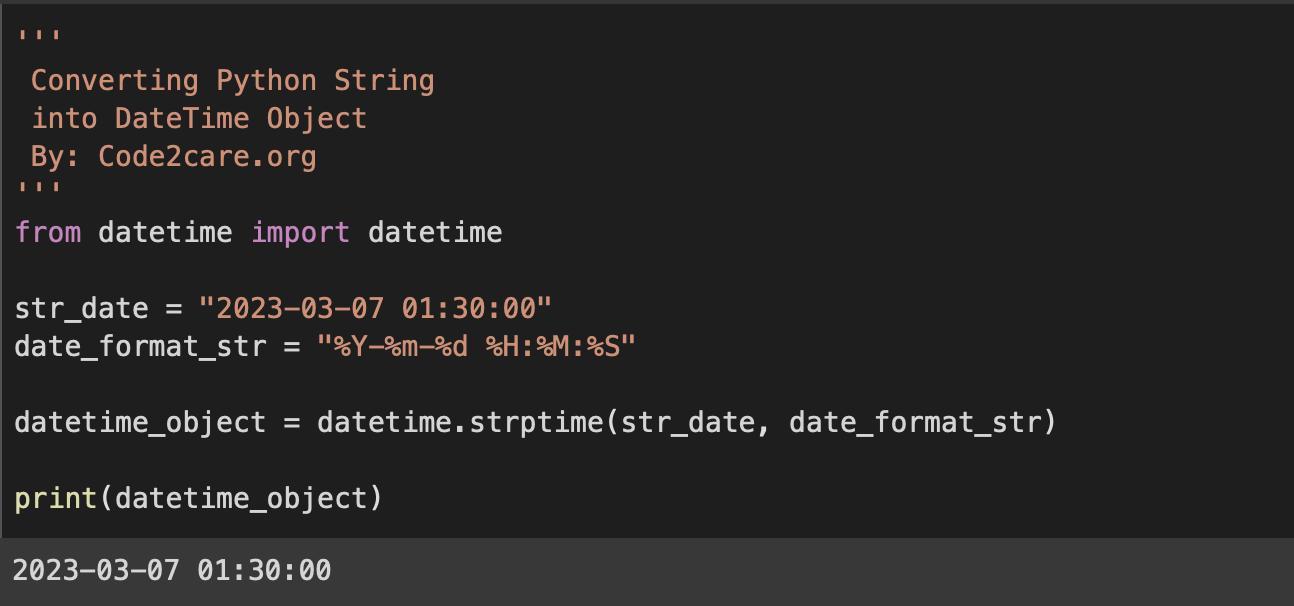 Convert String into DateTime in Python